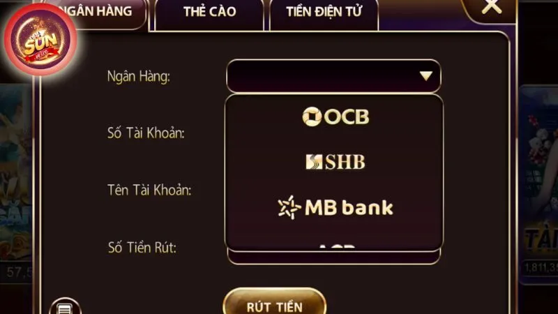 Quy trình nạp rút tiền tức thì 24/7 tại Sunwin